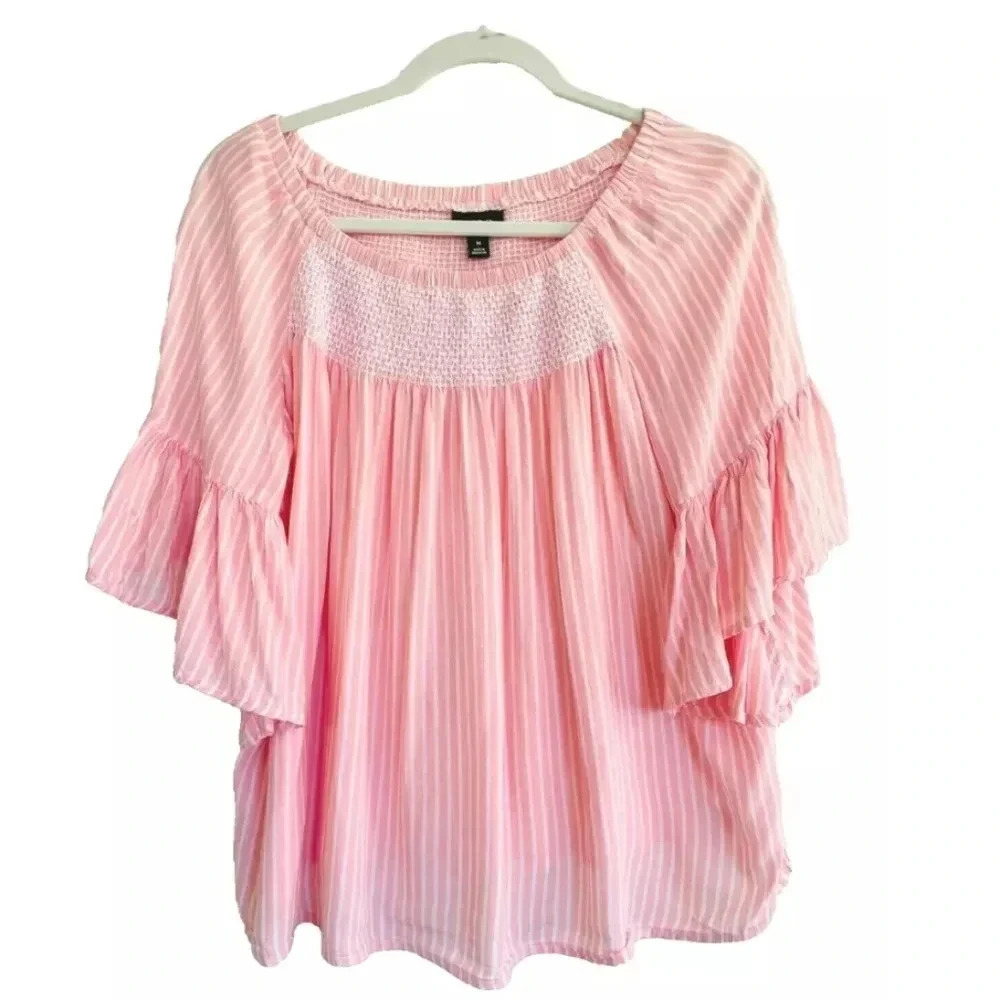 A.N.A | Off the Shoulder Bell Sleved Pastel Blouse